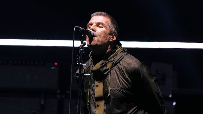 Liam Gallagher del grupo Oasis en el concierto el 4 de julio del 2025 en Cardiff. (Scott A...