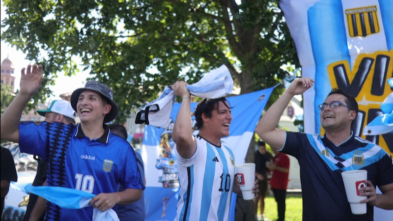 Argentina fans took over Mill Creek Park ahead of a World Cup match Tuesday.