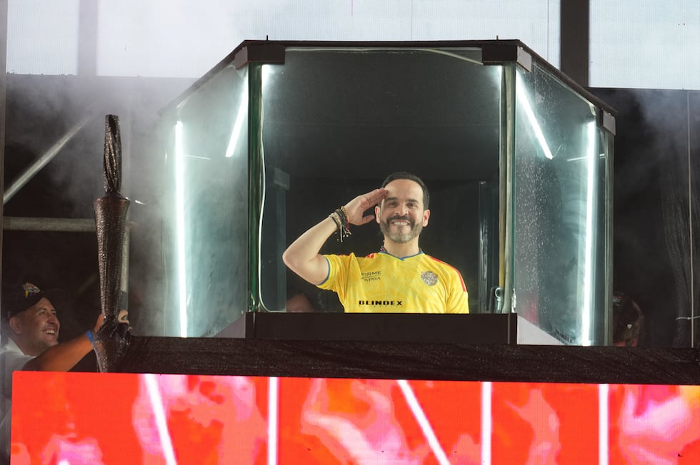 El candidato presidencial Abelardo de la Espriella, del movimiento opositor Defensores de la...