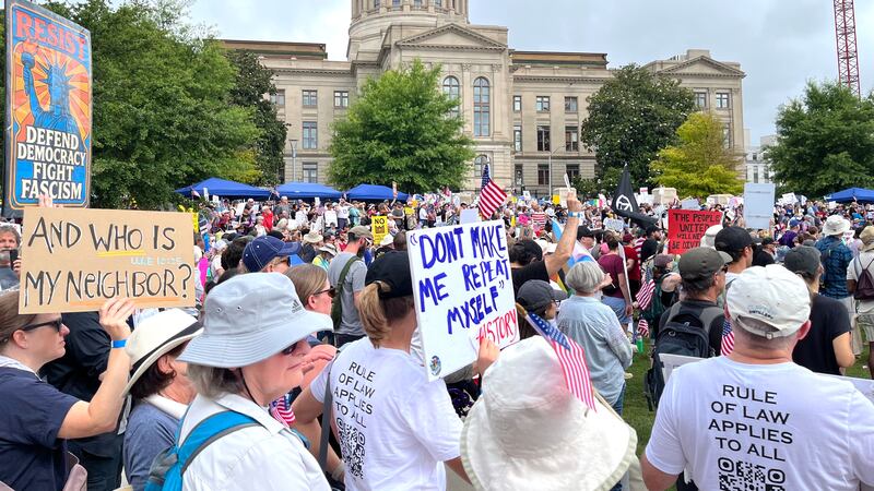 No Kings Day at Liberty Plaza in Atlanta